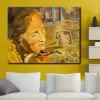 Portrait of Gala with Two Lamb Chops by Salvador Dalí Printed on Canvas
