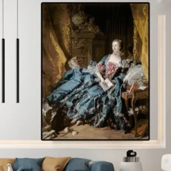 Portrait of Madame de Pompadour by Francois Boucher Classical Painting