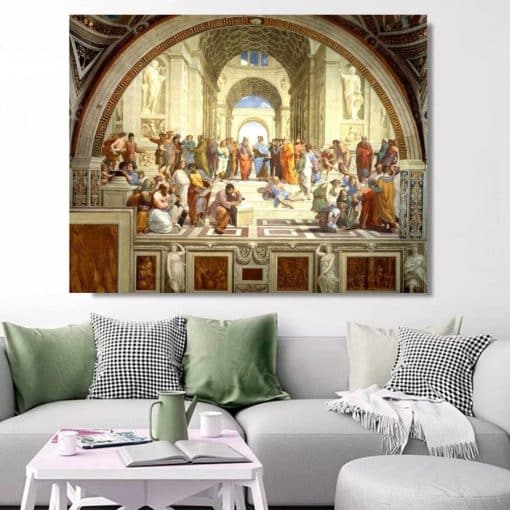The School of Athens by Raphael Printed on Canvas