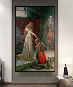 The Accolade by Edmund Leighton 1901 Printed on Canvas