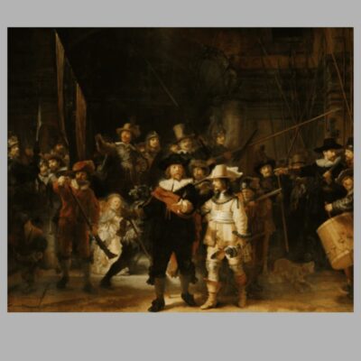 The Night Watch by Rembrandt Oil Painting Printed On Canvas - Image 3