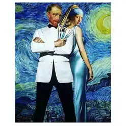 Van Gogh and Friends Funny Abstract Art Printed on Canvas - Image 3