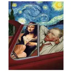 Van Gogh and Friends Funny Abstract Art Printed on Canvas - Image 5