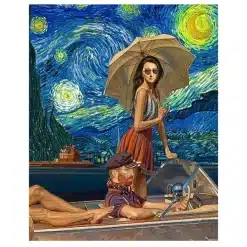Van Gogh and Friends Funny Abstract Art Printed on Canvas - Image 7