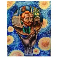 Van Gogh and Friends Funny Abstract Art Printed on Canvas - Image 8