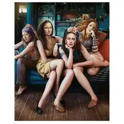 Van Gogh and Friends Funny Abstract Art Printed on Canvas - Image 9
