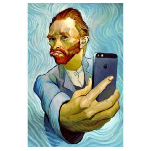 Van Gogh taking selfie
