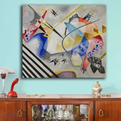 White Center by Wassily Kandinsky 1921 Printed on Canvas