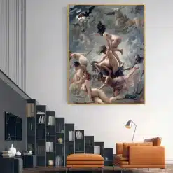 Witches on the Sabbath by Luis Ricardo Falero Printed on Canvas