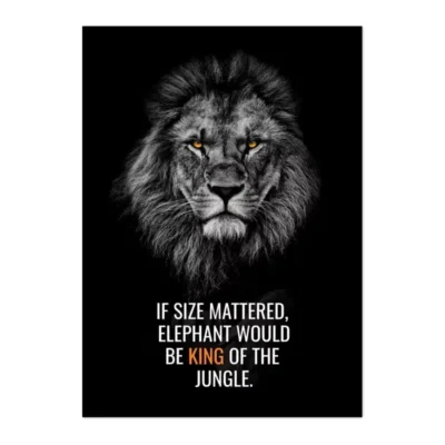 Animal Motivation Wall Art Printed on Canvas - Image 4