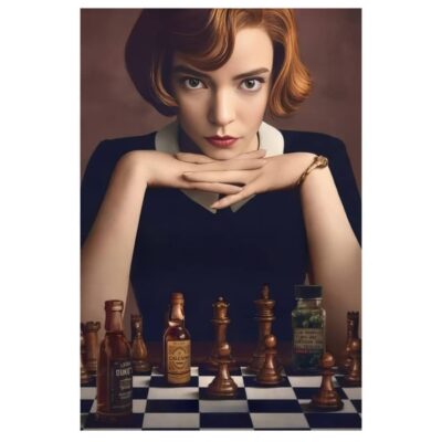 Chess Life The Queens Gambit Picture Printed On Canvas - Image 2