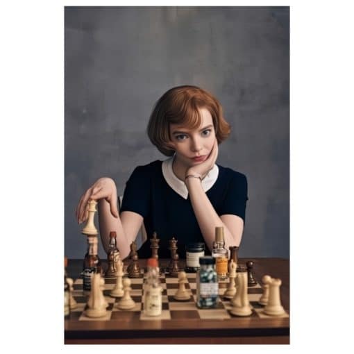 Chess Life The Queens Gambit Picture Printed On Canvas - Image 3