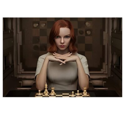 Chess Life The Queens Gambit Picture Printed On Canvas - Image 4