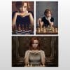 Chess Life The Queens Gambit Picture Printed On Canvas