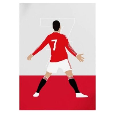 Messi and Ronaldo Football Players Printed on Canvas - Image 4