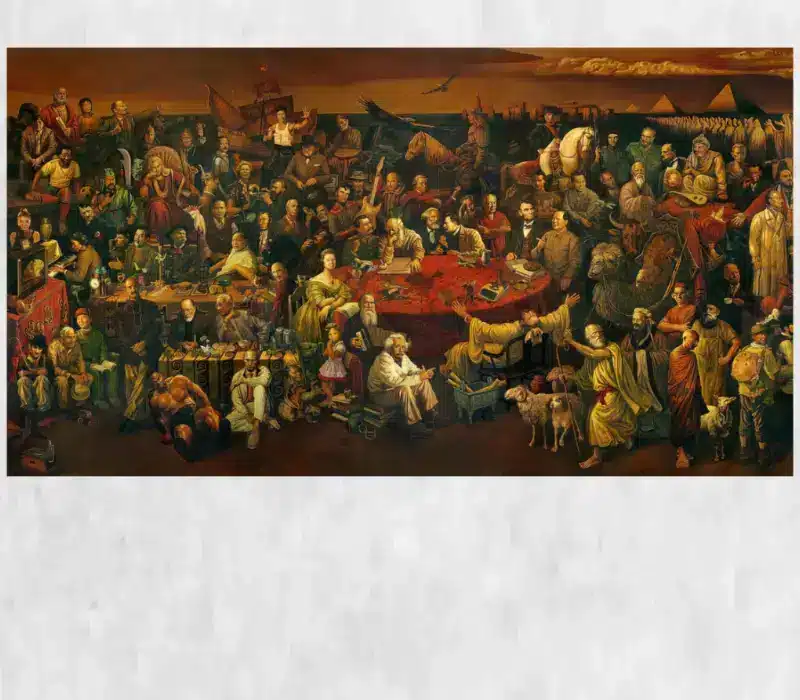 Historical Celebrities Painting Printed on Canvas