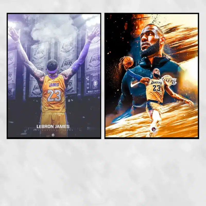 LeBron James Basketball Player Artwork Printed on Canvas