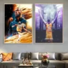 LeBron James Basketball Player Artwork Printed on Canvas