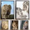 Lion Family Wall Art Decoration Printed on Canvas