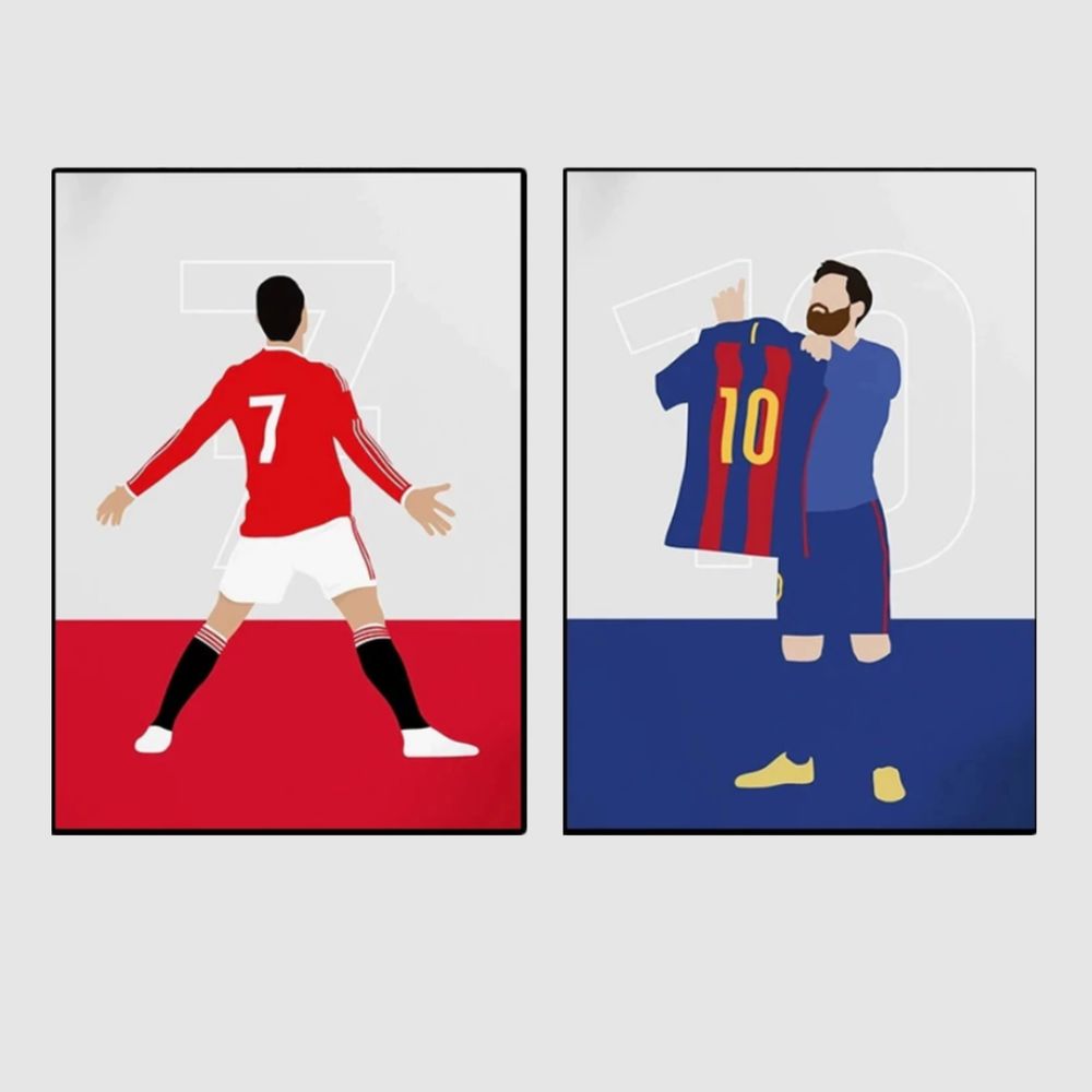 Cr7 and messi | Canvas art painting, Diy canvas art, Drawings