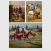 Oil Paintings Cowboys Herding the Cows Printed on Canvas