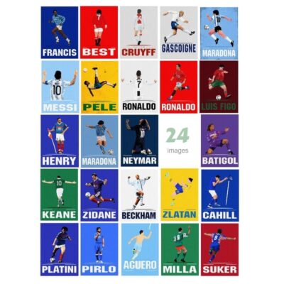 Popular Football Players Wall Art Printed on Canvas