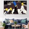 Simpson Family On Abbey Road Painting Printed on Canvas