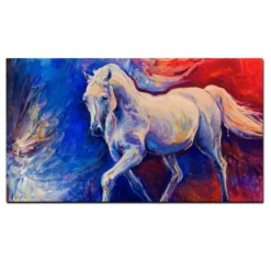 White Horse Abstract Painting