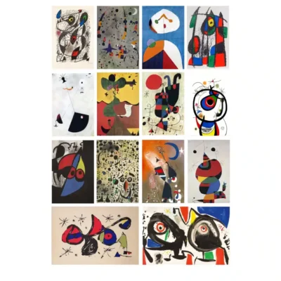 Abstract Artworks by Joan Miro Printed on Canvas