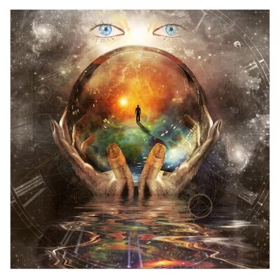 Abstract Crystal Ball Art Painting Printed on Canvas - Image 4