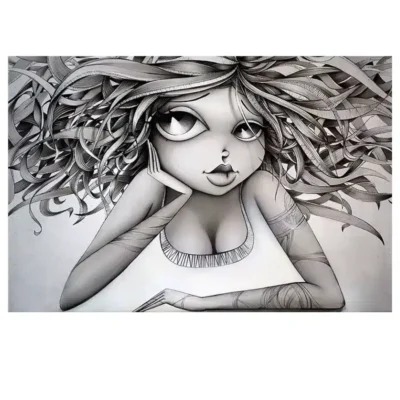 Abstract Girl Wall Art