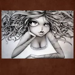 Abstract Girl Wall Art