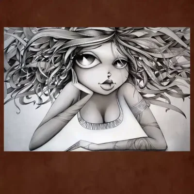 Abstract Girl Wall Art