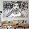 Abstract Girl Wall Art Painting Printed on Canvas