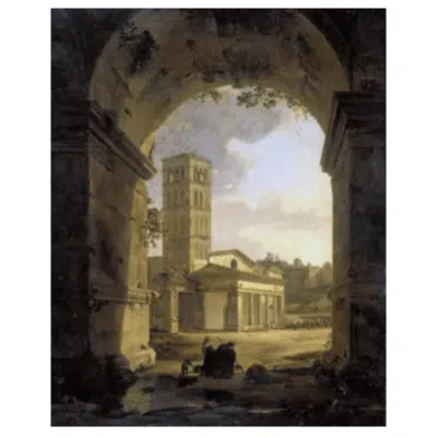 Antonie Sminck Pitloo 1820 San Giorgio in Velabro in Rome
