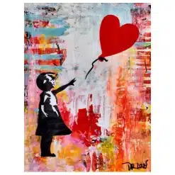 Abstract Banksy Graffiti Paintings Printed on Canvas - Image 2