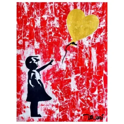 Abstract Banksy Graffiti Paintings Printed on Canvas - Image 3