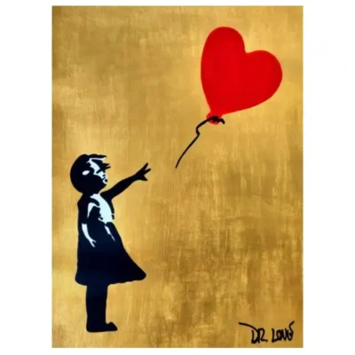Abstract Banksy Graffiti Paintings Printed on Canvas - Image 4