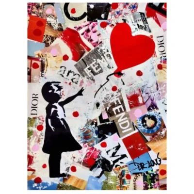 Abstract Banksy Graffiti Paintings Printed on Canvas - Image 6