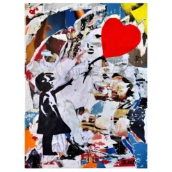 Abstract Banksy Graffiti Paintings Printed on Canvas - Image 7