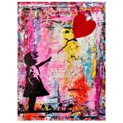 Abstract Banksy Graffiti Paintings Printed on Canvas - Image 8