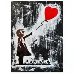 Abstract Banksy Graffiti Paintings Printed on Canvas - Image 9