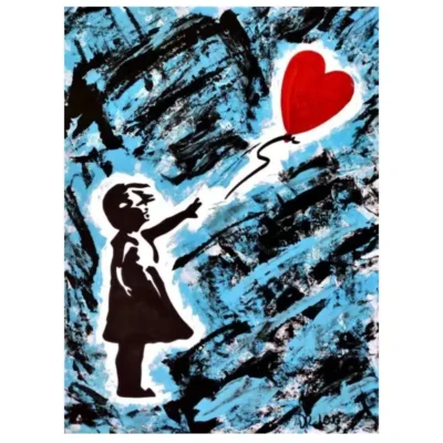 Abstract Banksy Graffiti Paintings Printed on Canvas - Image 11