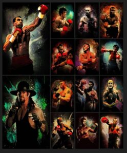 Boxing and Martial Arts Sports Athletes Artworks Printed on Canvas