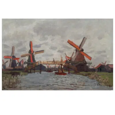 Claude Monet 1871 Windmill Near Zaandam