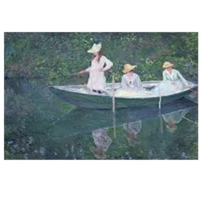 Claude Monet 1887 In the Norvegienne Boat at Giverny