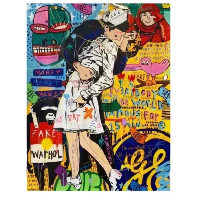 Colorful Abstract Graffiti Paintings Printed on Canvas - Image 2