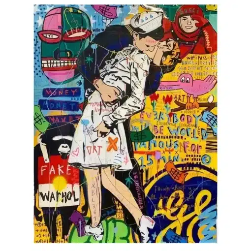 Colorful Abstract Graffiti Paintings Printed on Canvas - Image 2