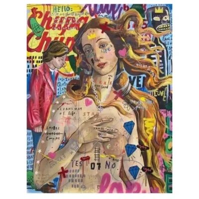 Colorful Abstract Graffiti Paintings Printed on Canvas - Image 8
