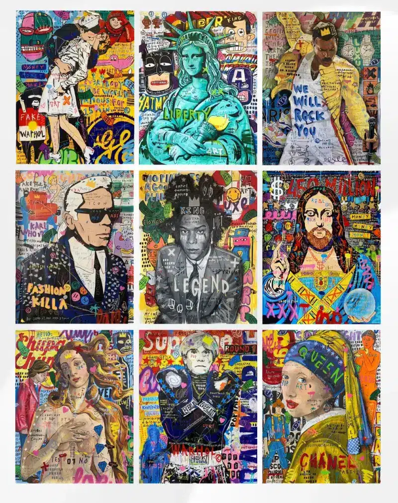Colorful Abstract Graffiti Paintings